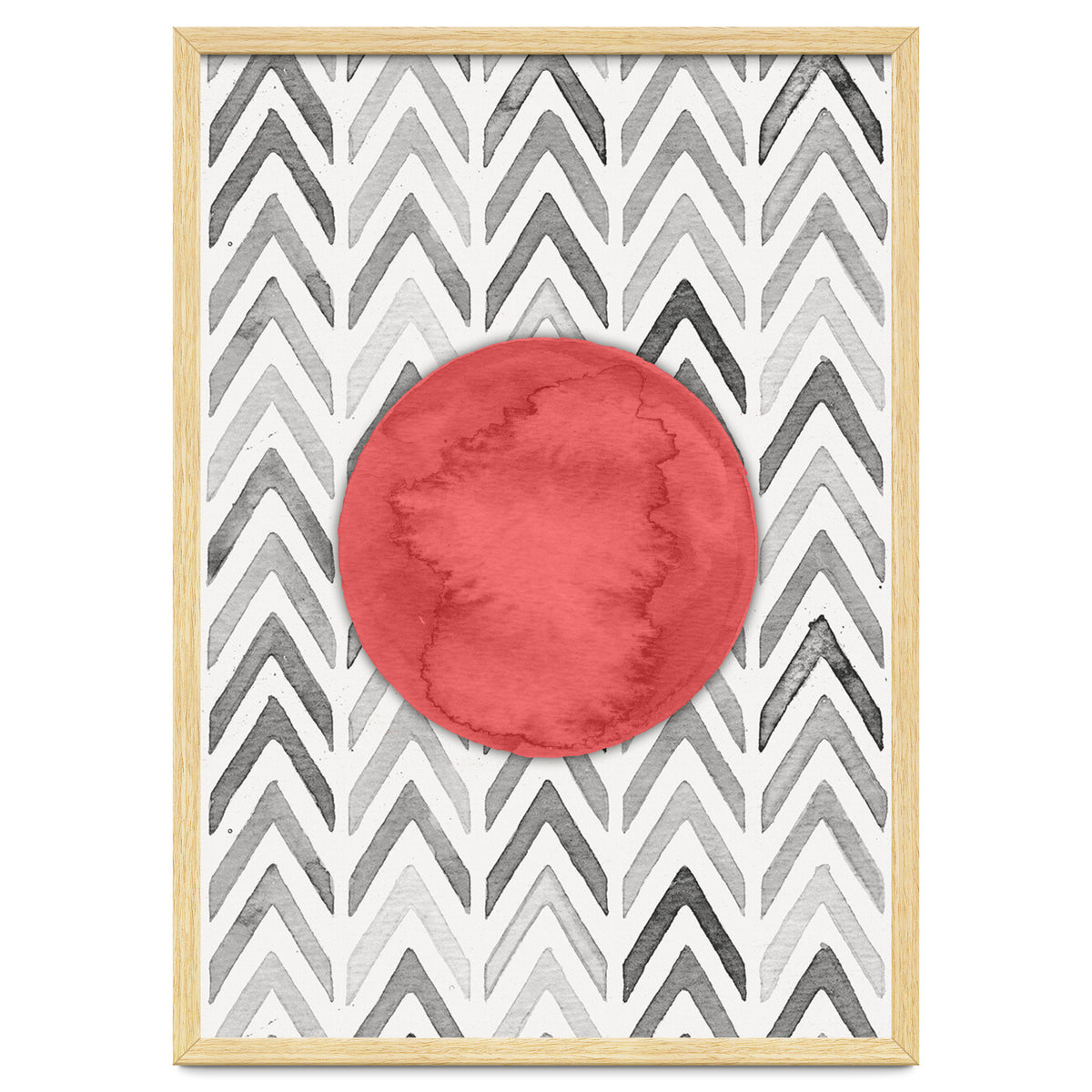 Red Bubble Chevron Pattern