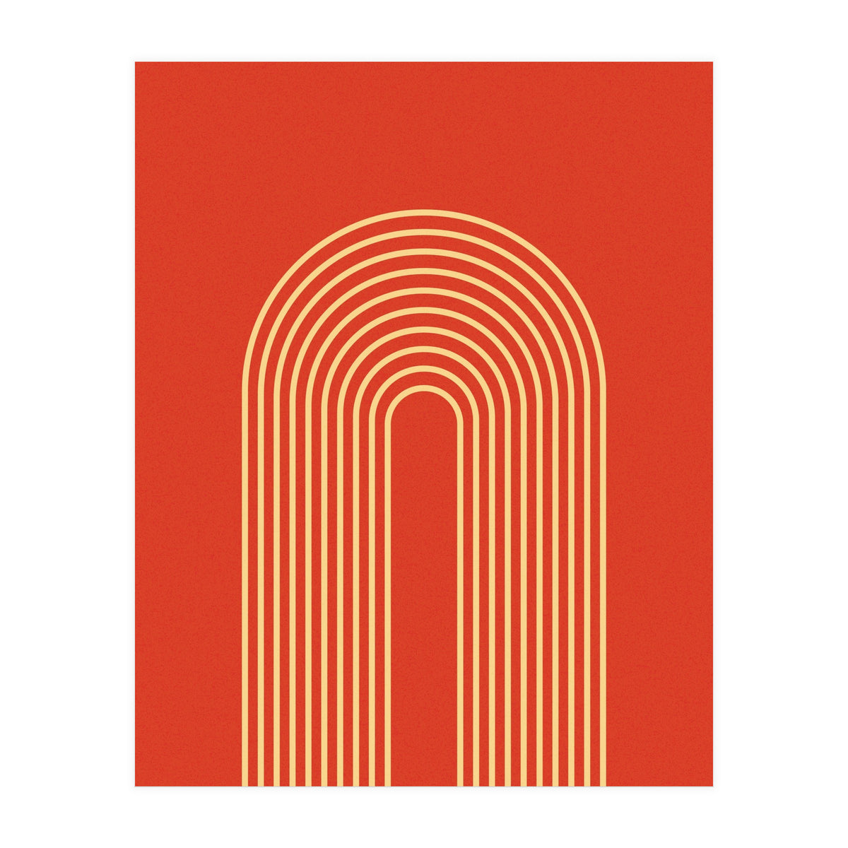 Rainbow Lines Mid Century Geometric Art (Print Only)