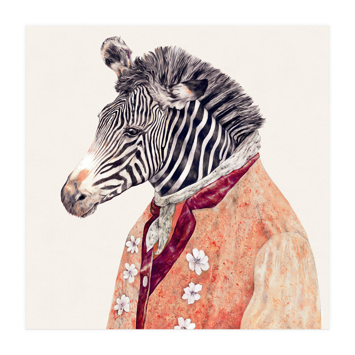 Zebra Cream (Print Only)