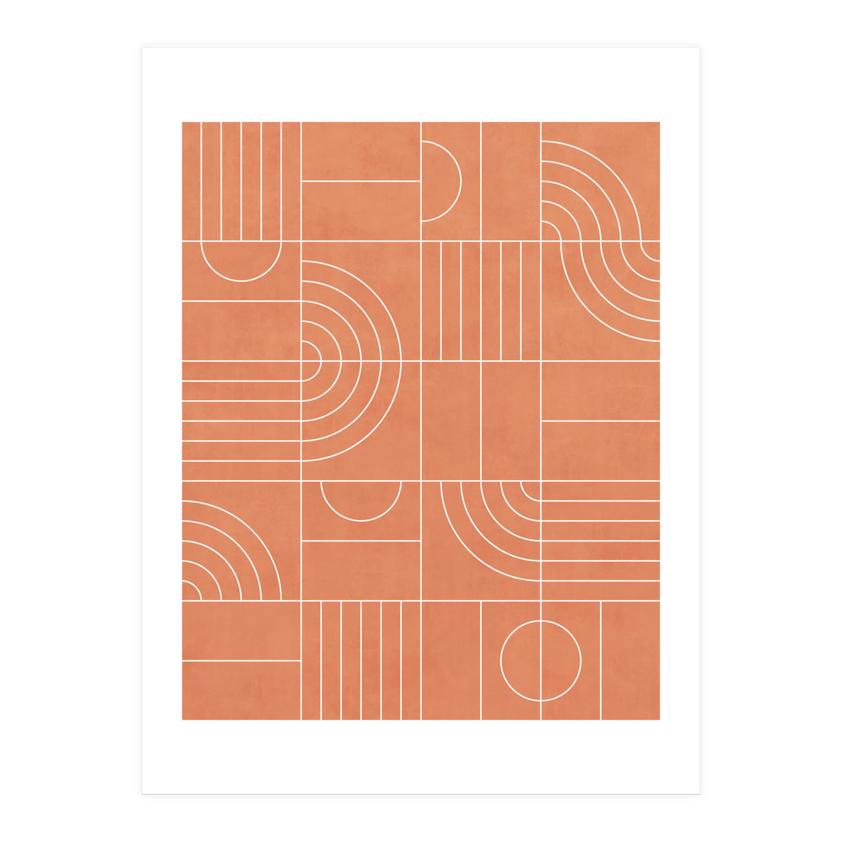 My Favorite Geometric Patterns No.23 - Coral (Print Only)