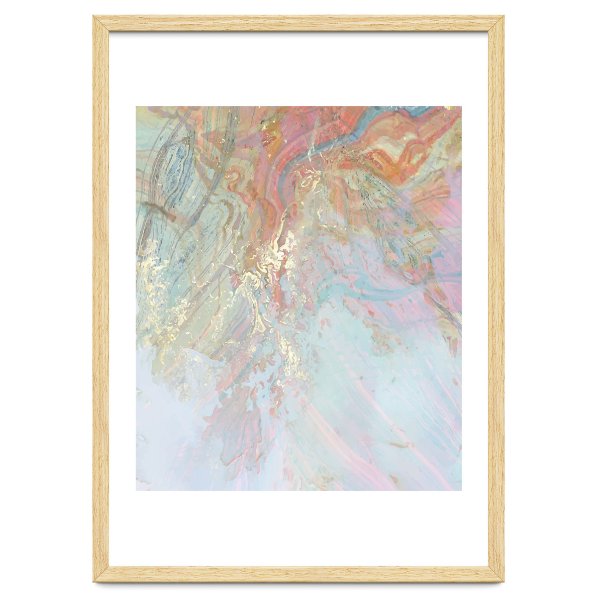 Marble Luxe, Abstract Nature Bohemian Texture, Blush Gold Scandanavian Pastel Neutral