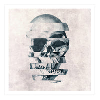 Glitch Skull Mono (Print Only)