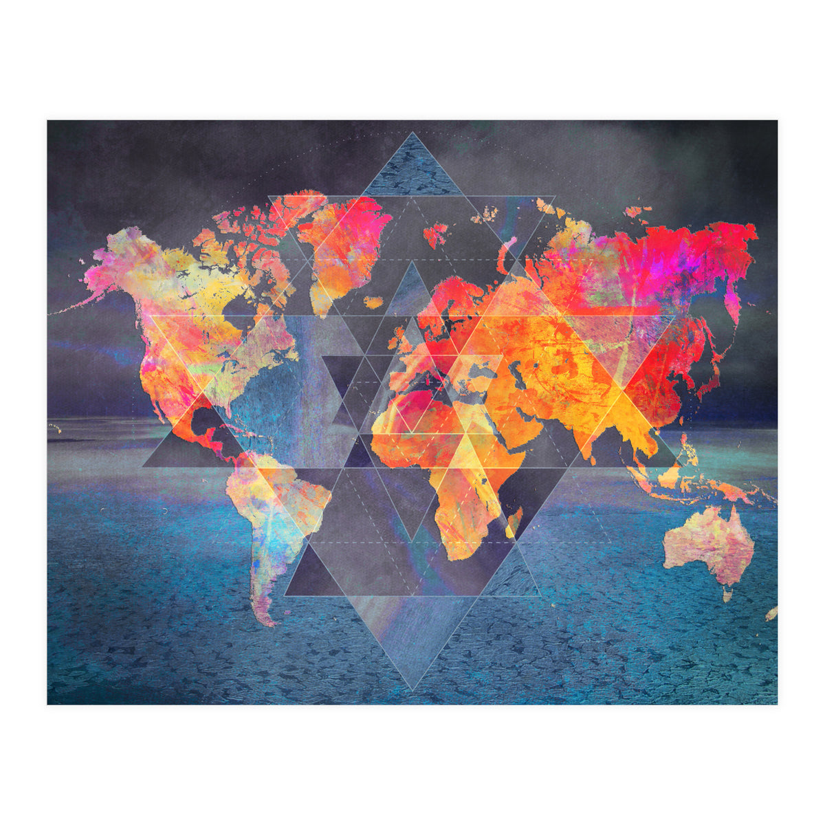 World Map triangle (Print Only)