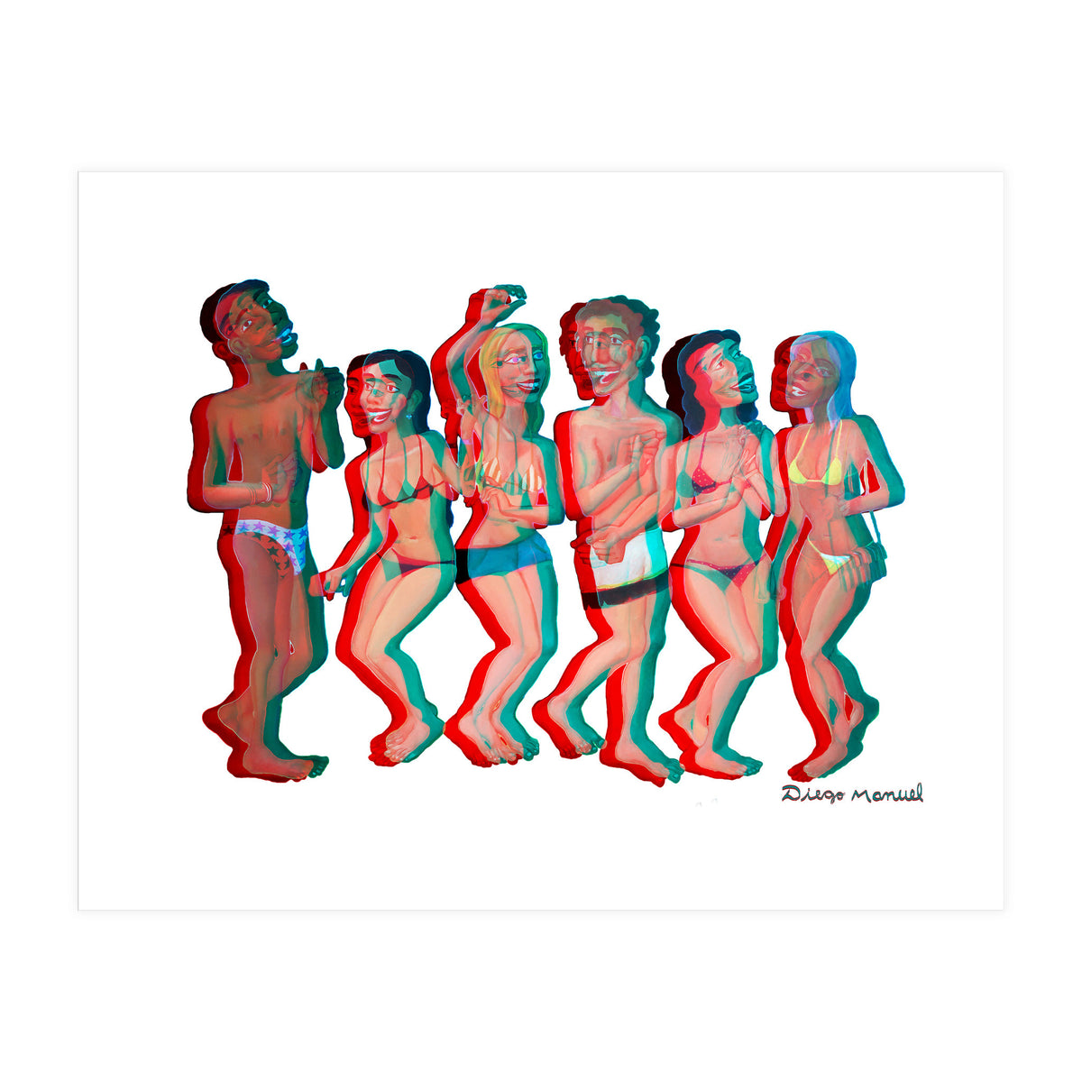 Fiesta En La Playa 4 3d 2 (Print Only)