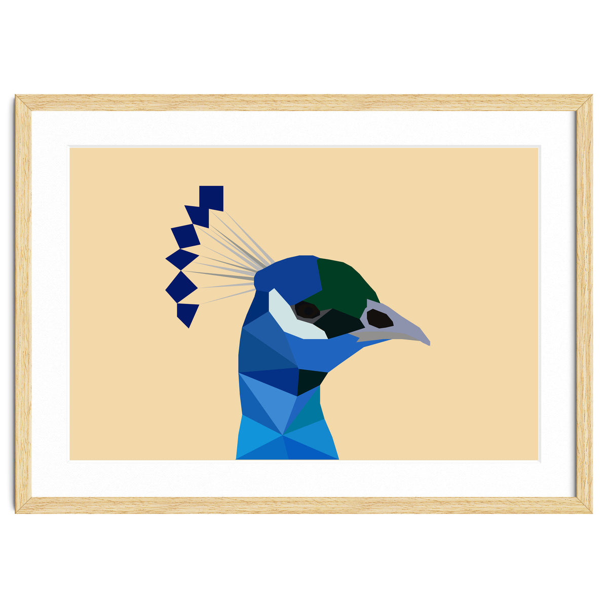 Peacock Low Poly Art