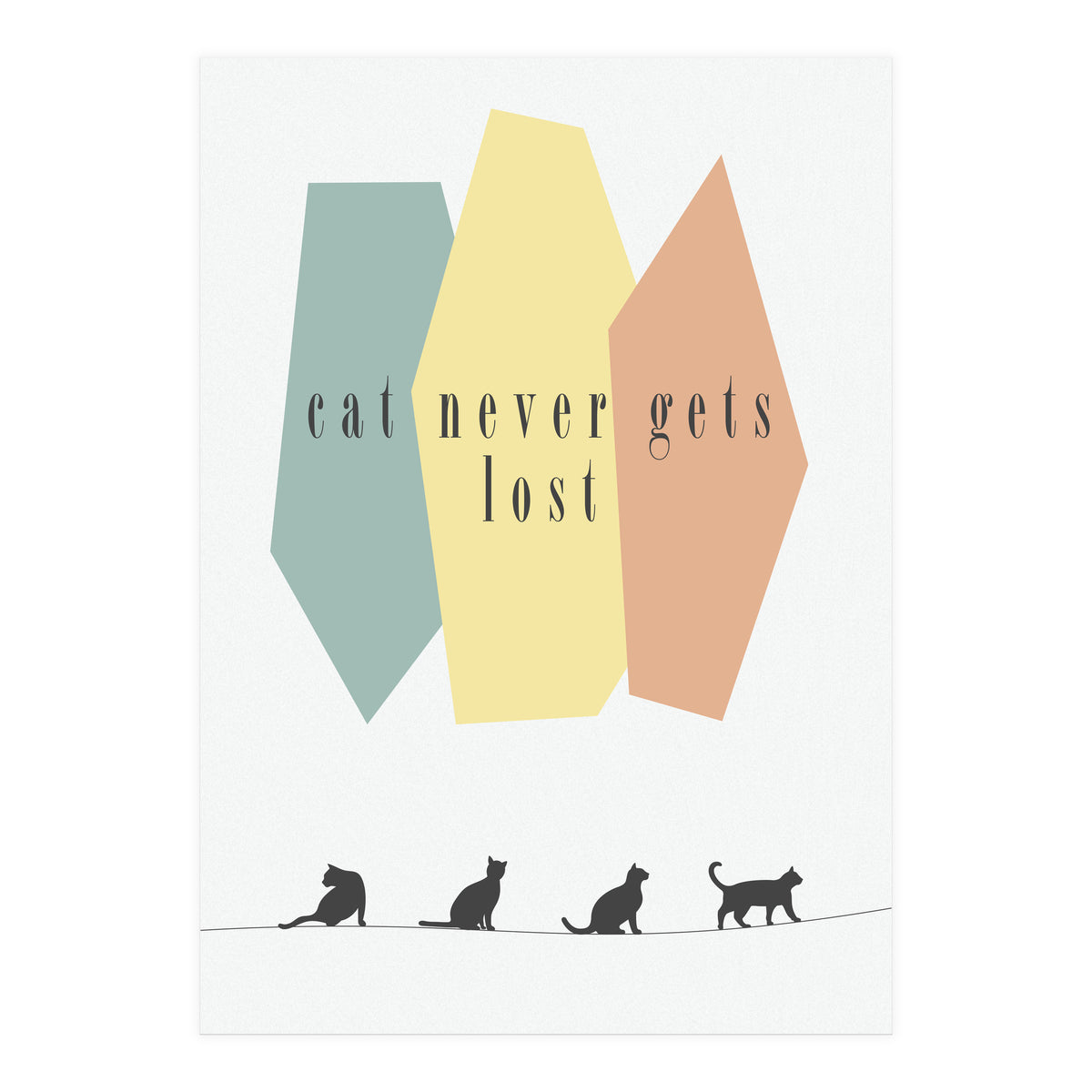 cat never gets lost (Print Only)