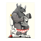 Rhinoceros on the Toilet, Funny Bathroom Humour (Print Only) thumbnail