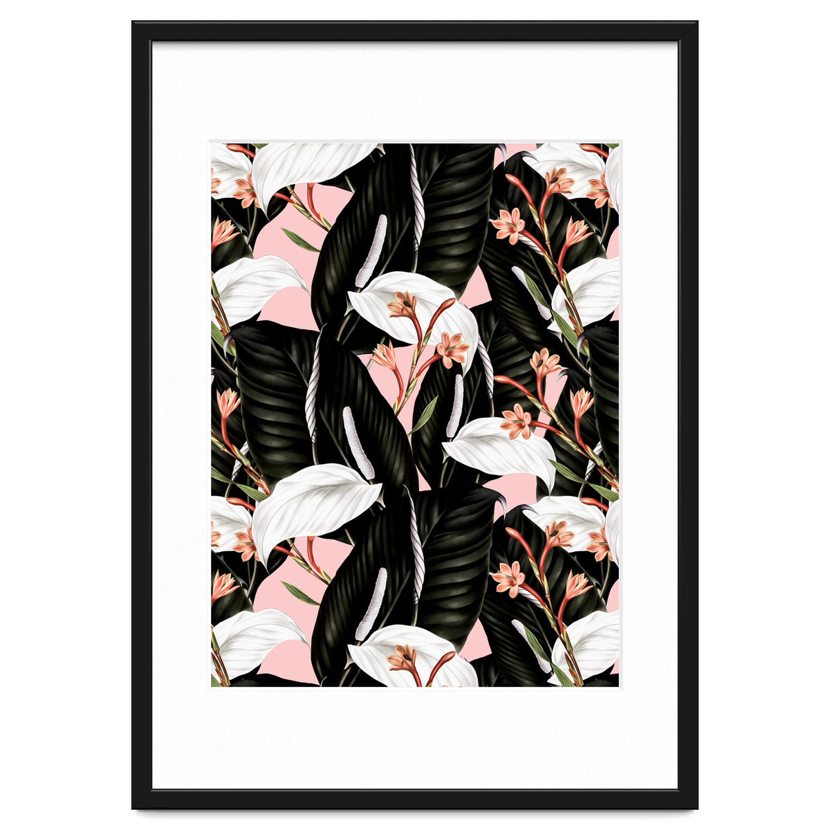 Flowery exotic botanical pink