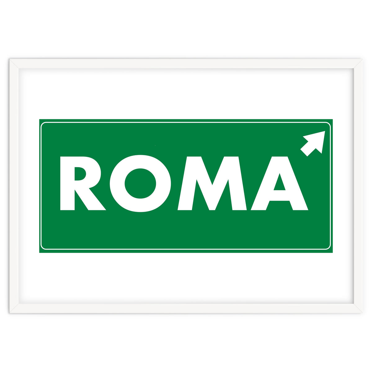 Let`s go to Roma, Italy! Road sign