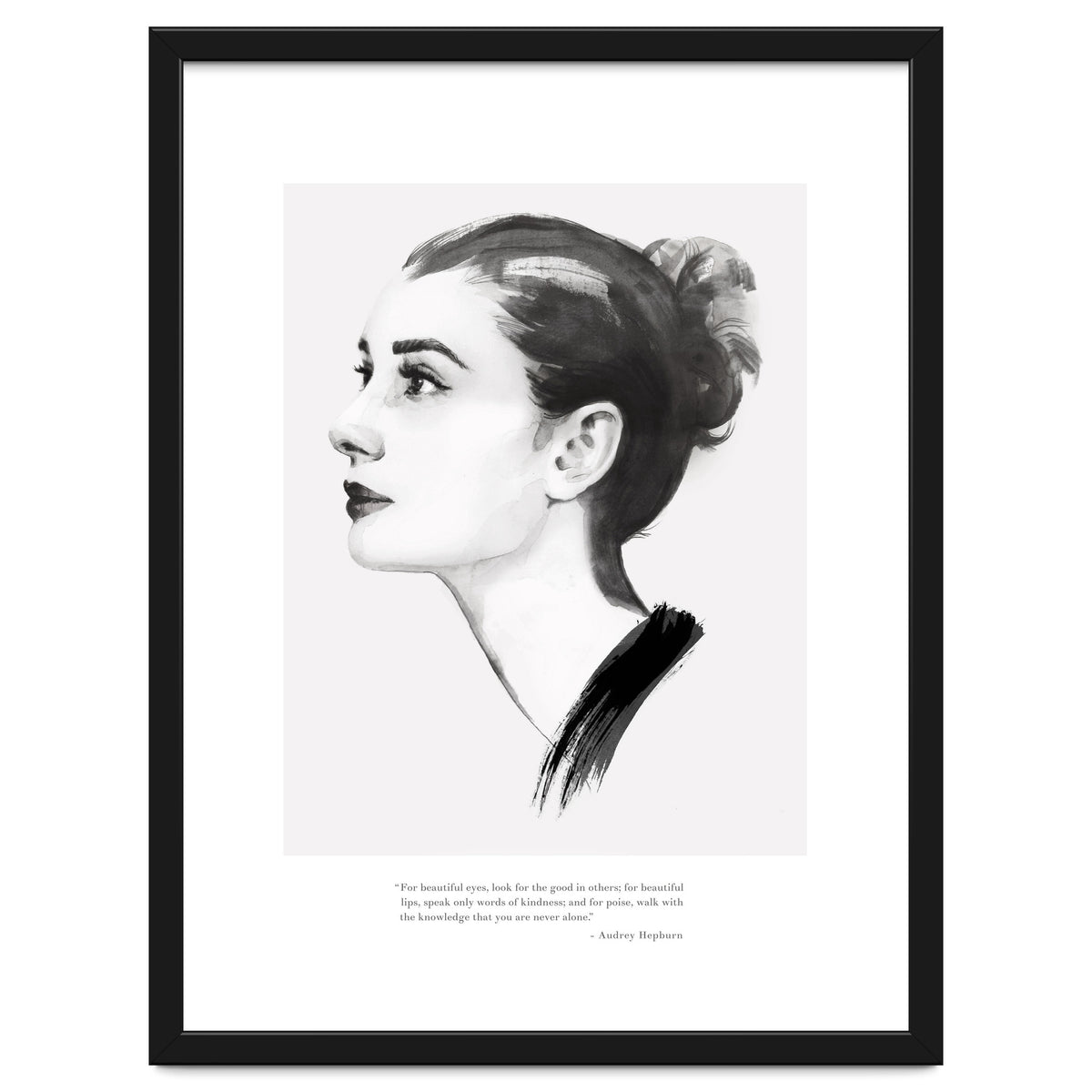 Audrey Hepburn, Quote Black