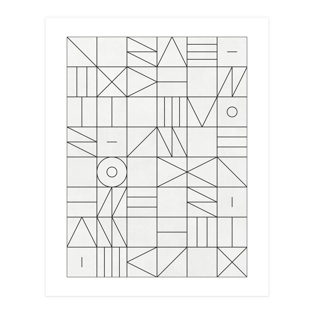 My Favorite Geometric Patterns No.1 - White (Print Only)