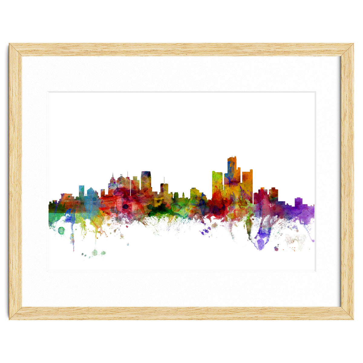 Detroit Michigan Skyline