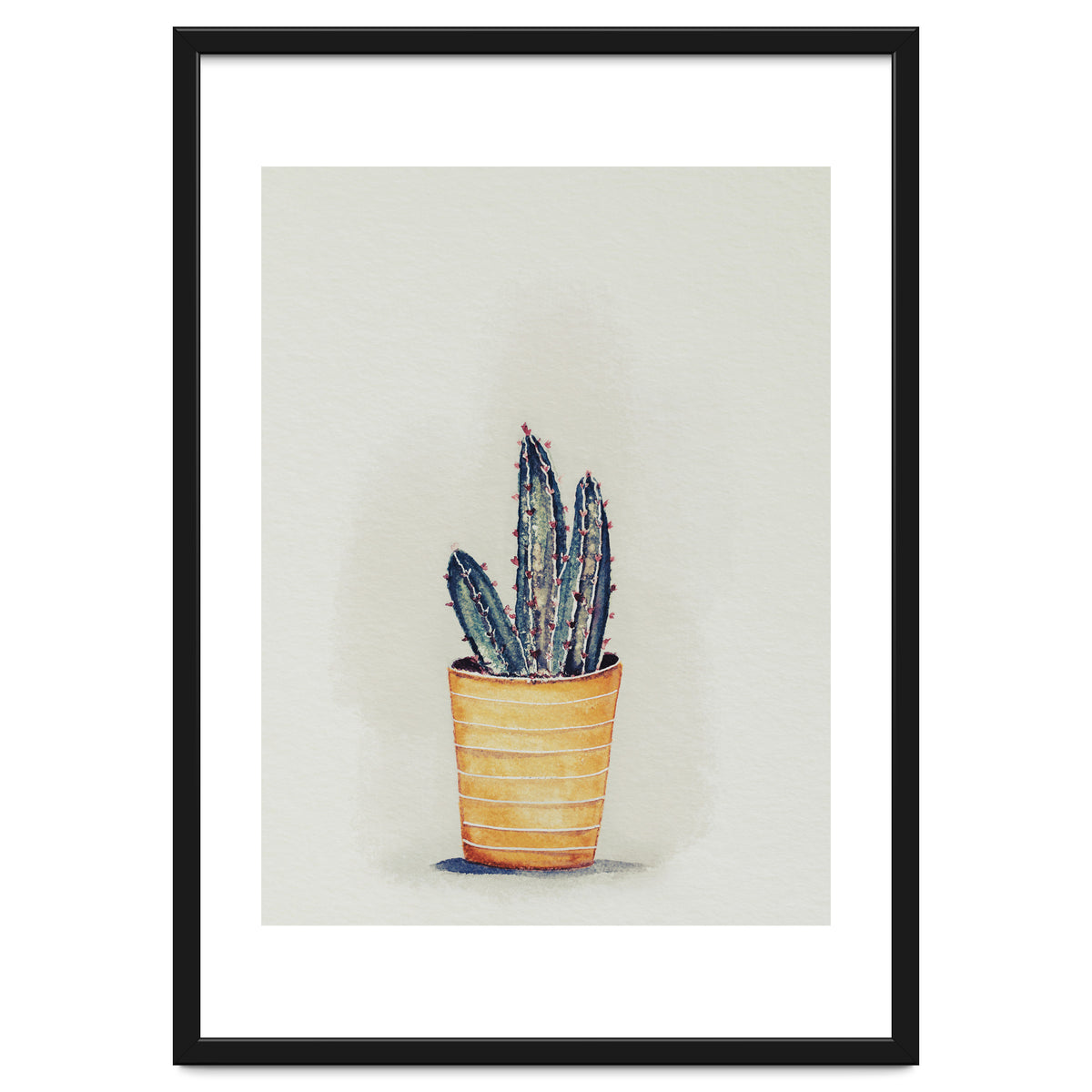 Cactus in yellow pot