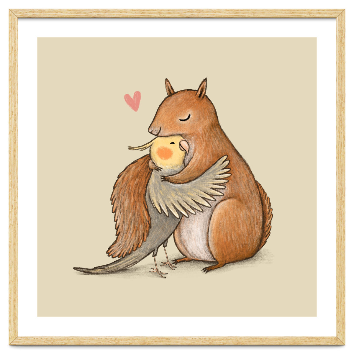 Cockatiel And Squirrel