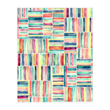 Retro Beach Chair Pastel Watercolor Stripes (Print Only) thumbnail