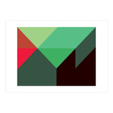 Geometric Shapes No. 30 - red, green & black (Print Only) thumbnail