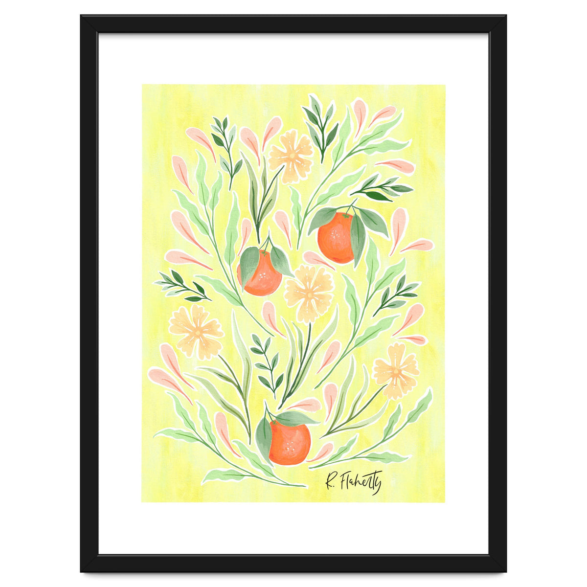 Wild Orange Floral | Yellow