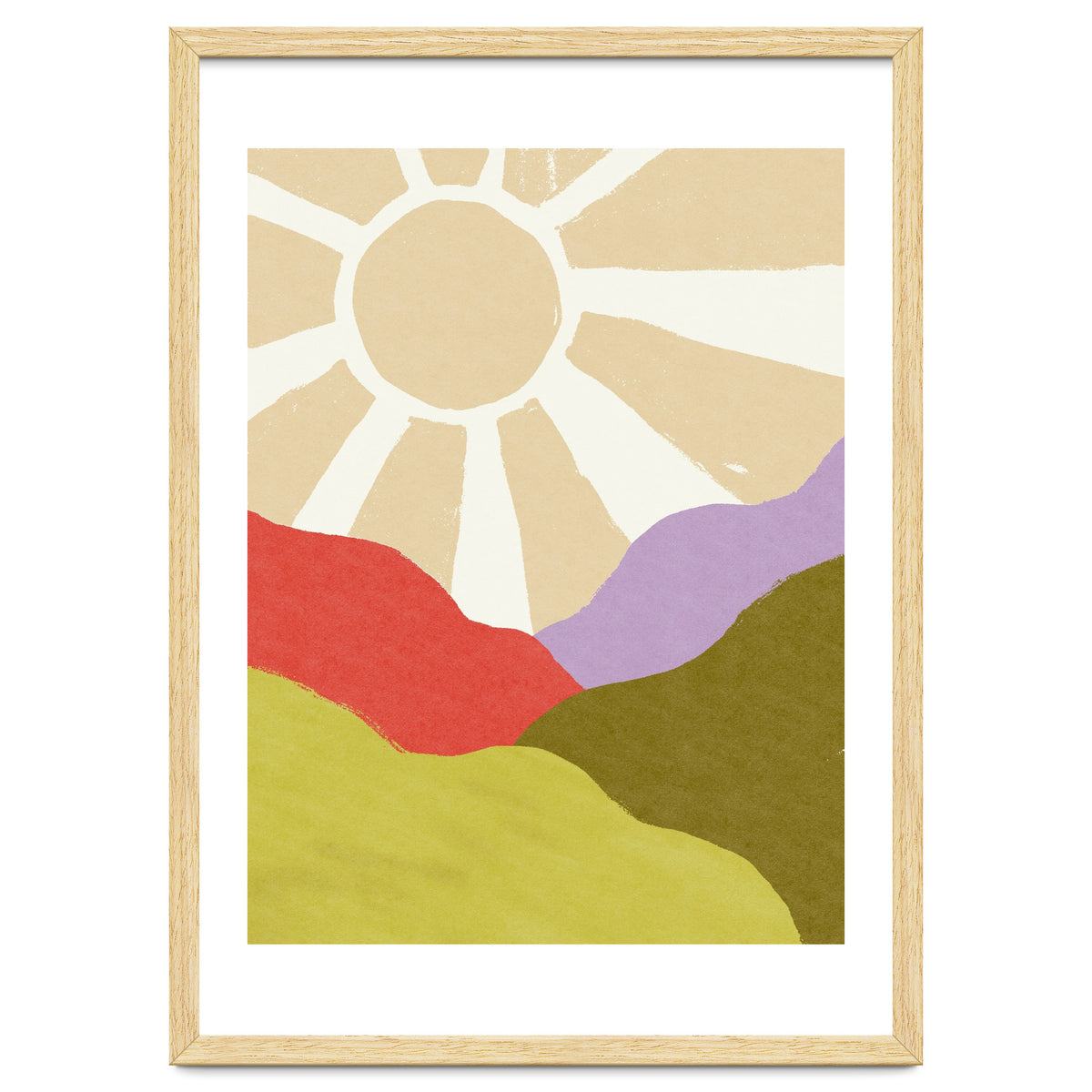 Sunshine & Hills \\ Retro Landscape