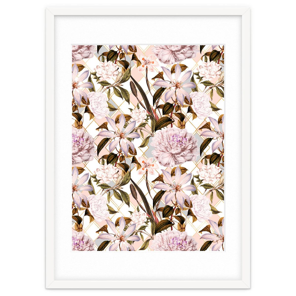 Pink flowering in geometric