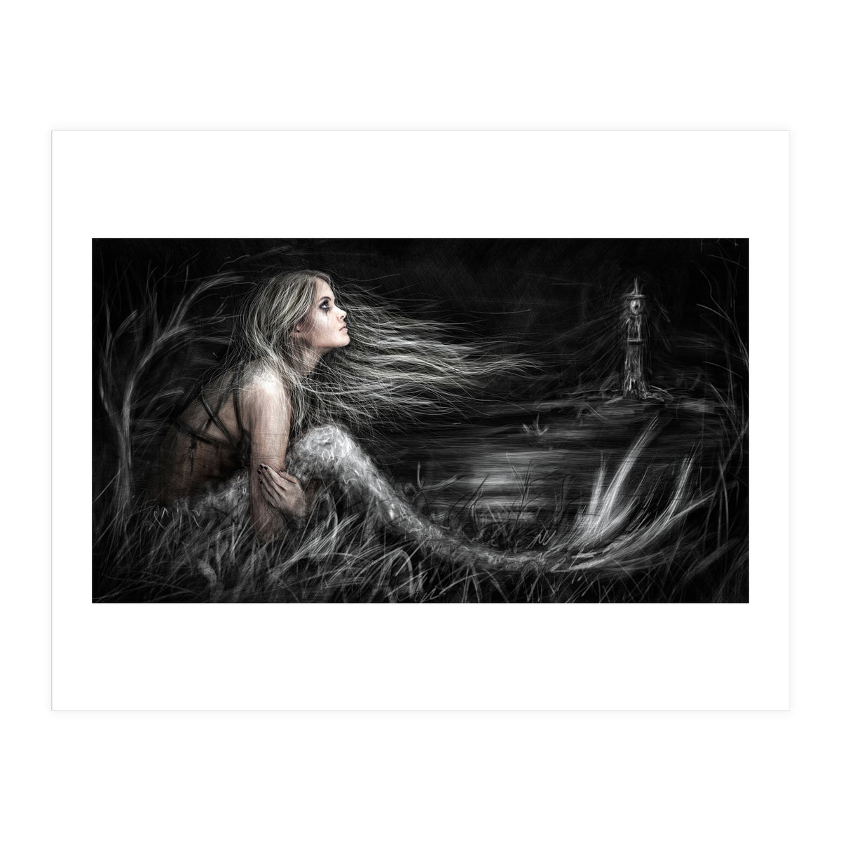 Mermaid At Midnight (Print Only)