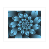 Blue Floral Satin (Print Only) thumbnail