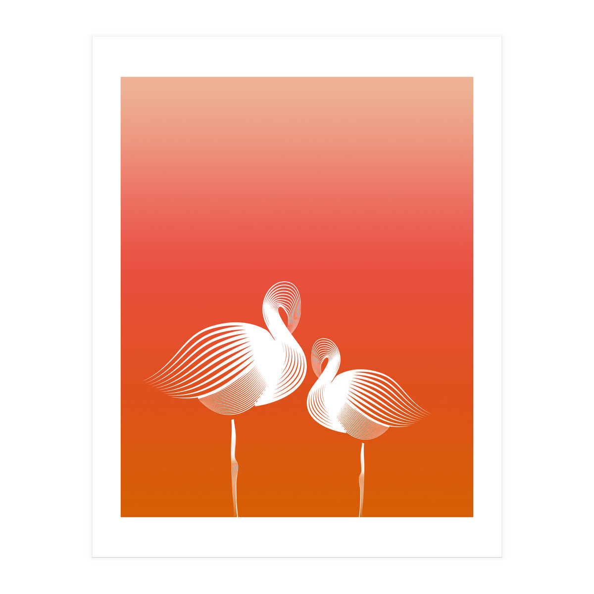 Meditating Flamingos (Print Only)