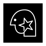Head Star_Black (Print Only) thumbnail