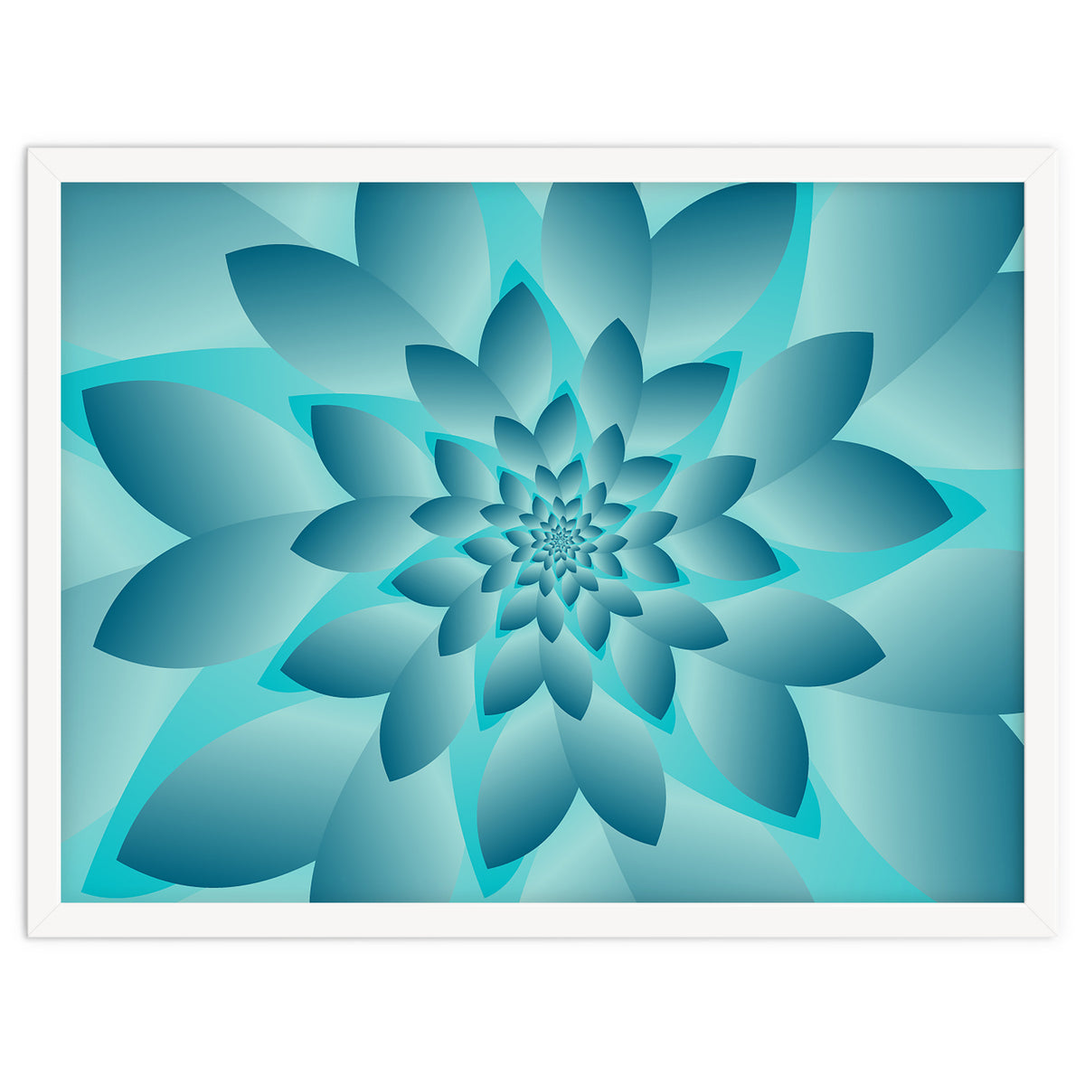 Abstract Modern Optical Illusion Floral Design Art