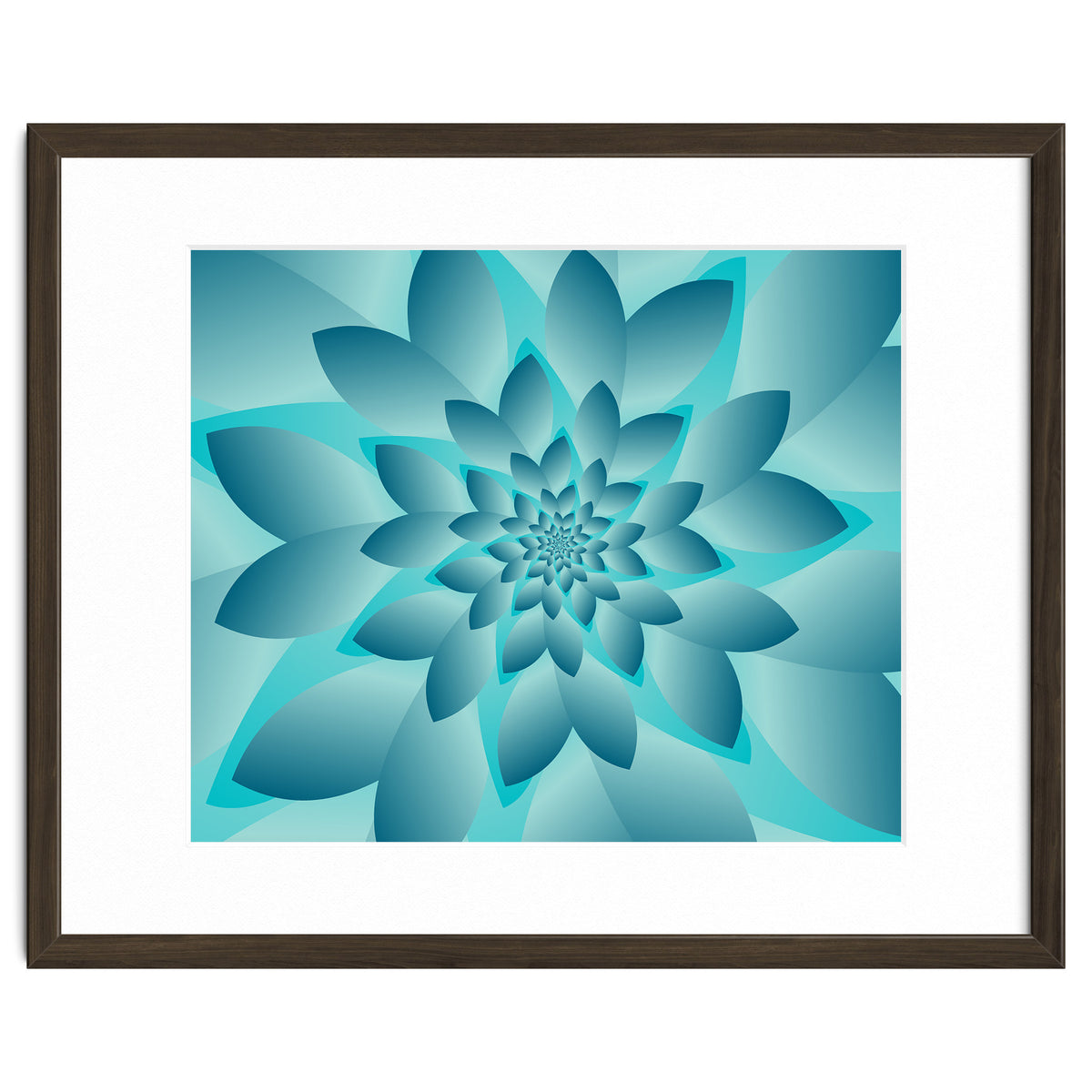 Abstract Modern Optical Illusion Floral Design Art