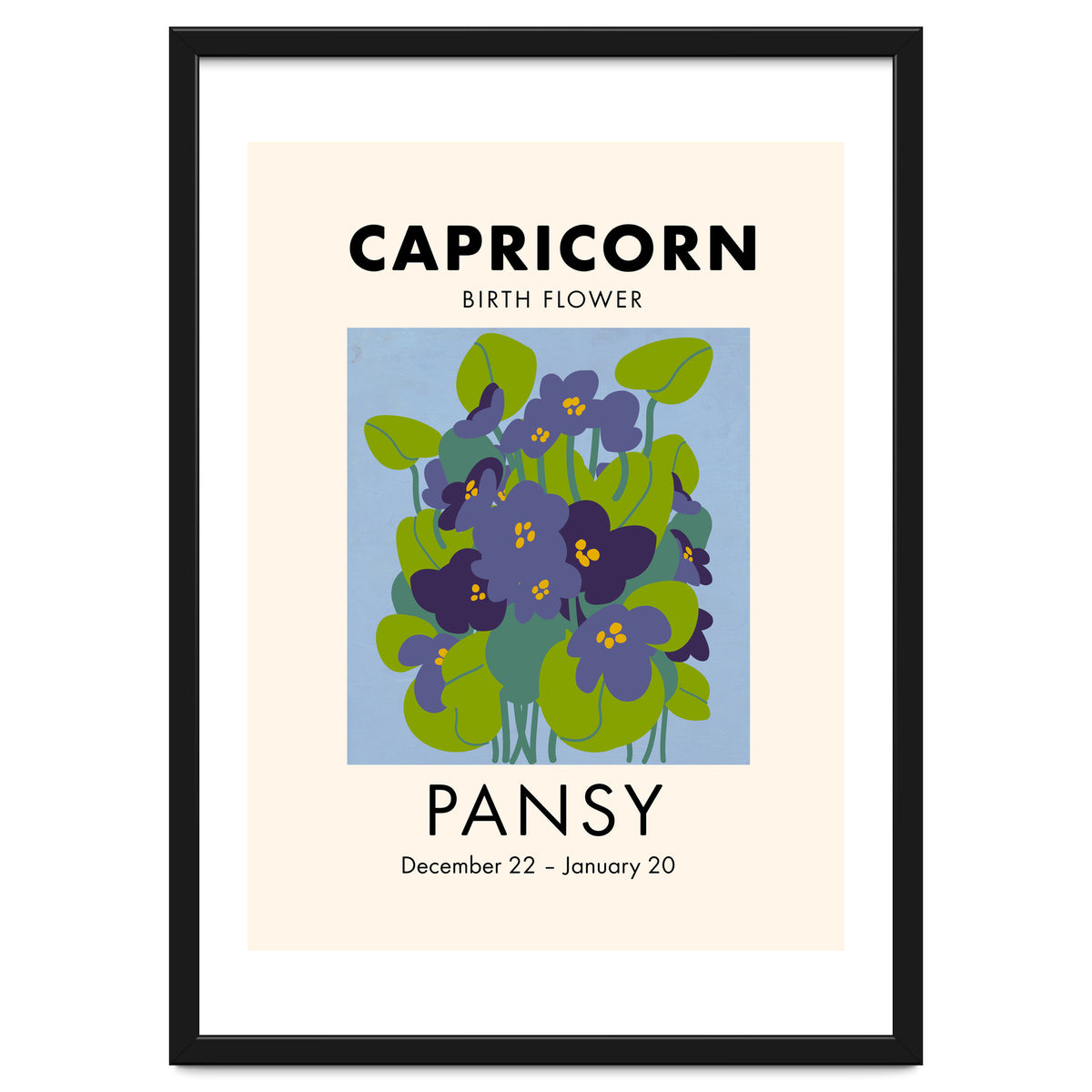 Capricorn Birth Flower Pansy