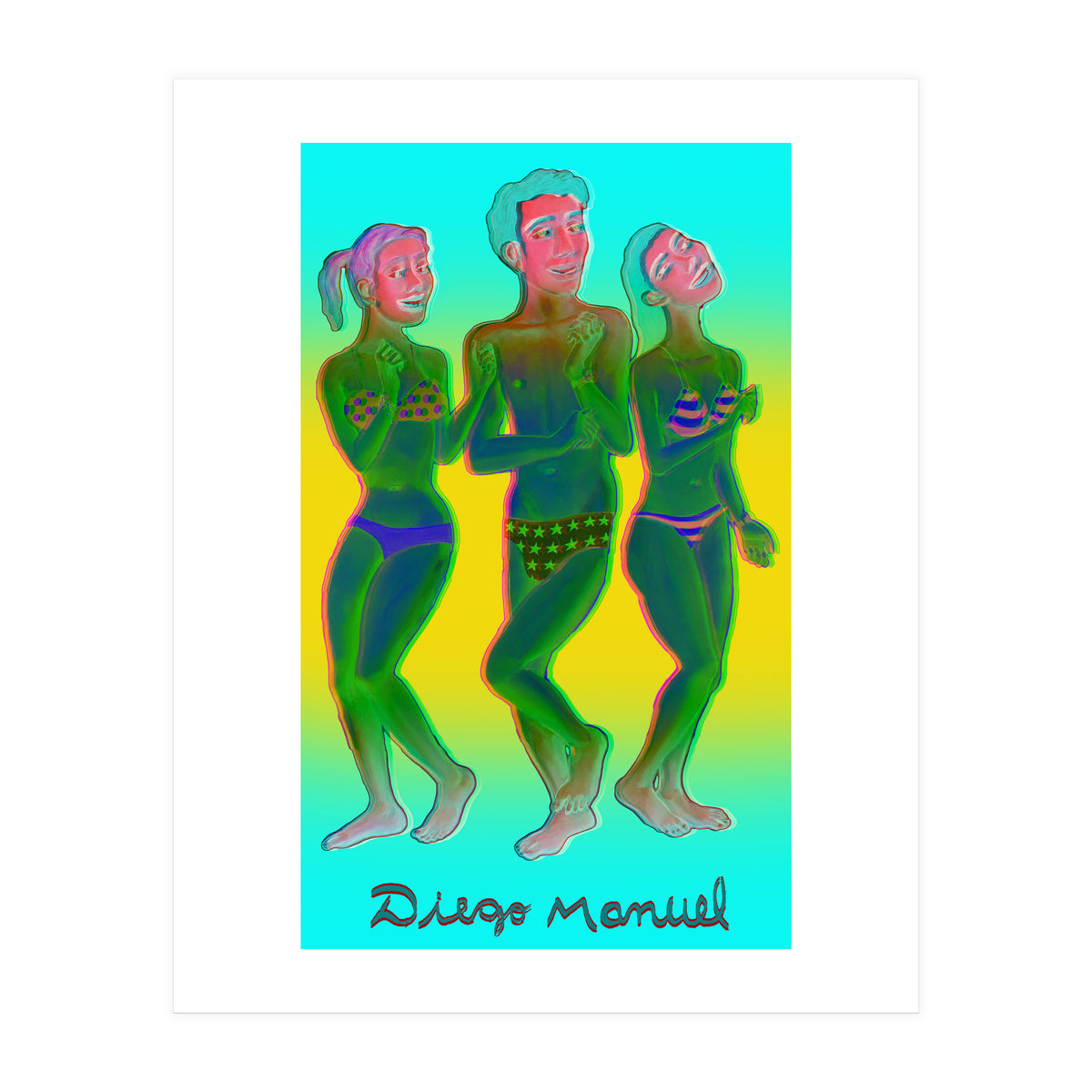 Bailando En La Playa 7 3d (Print Only)
