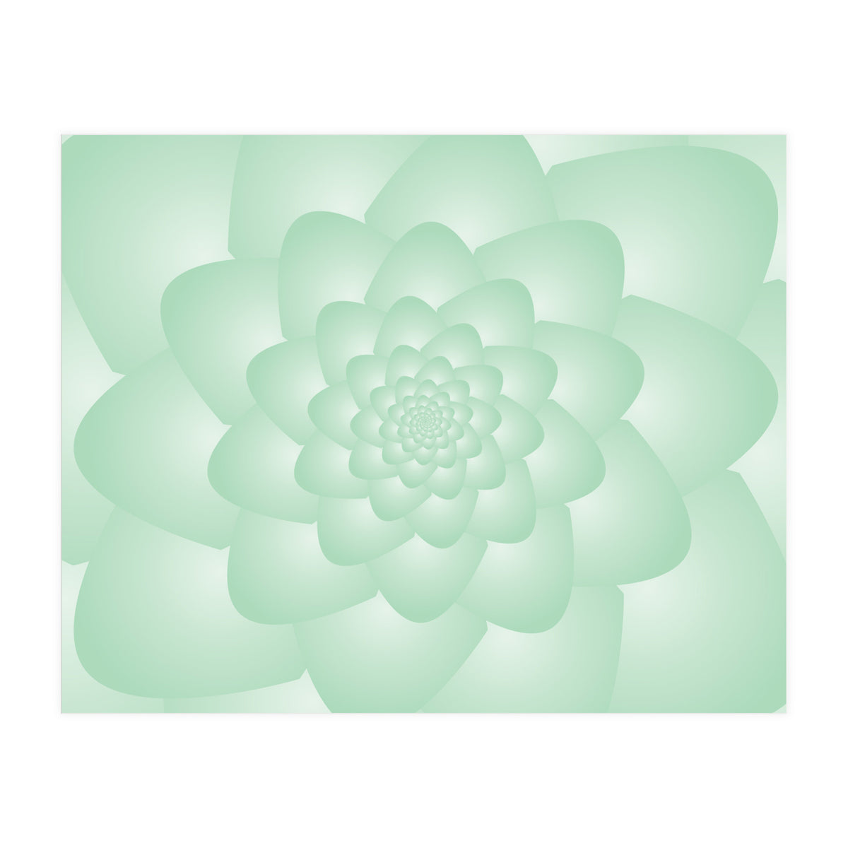 Pastel Colors Flower Pattern Set Green (Print Only)