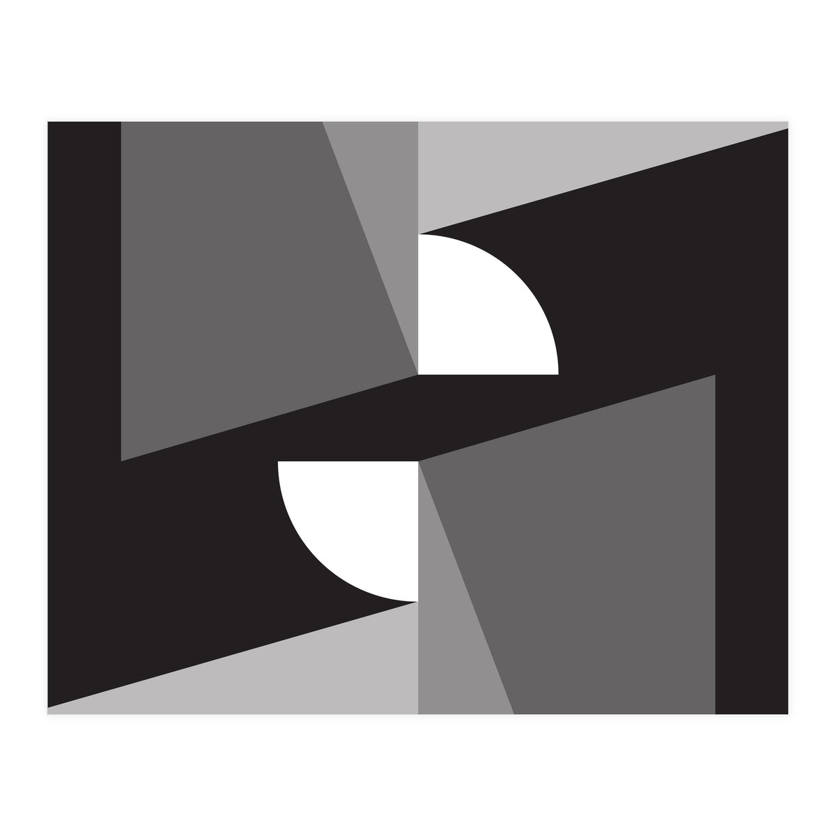 Geometric Shapes No. 11 - monochrome (Print Only)