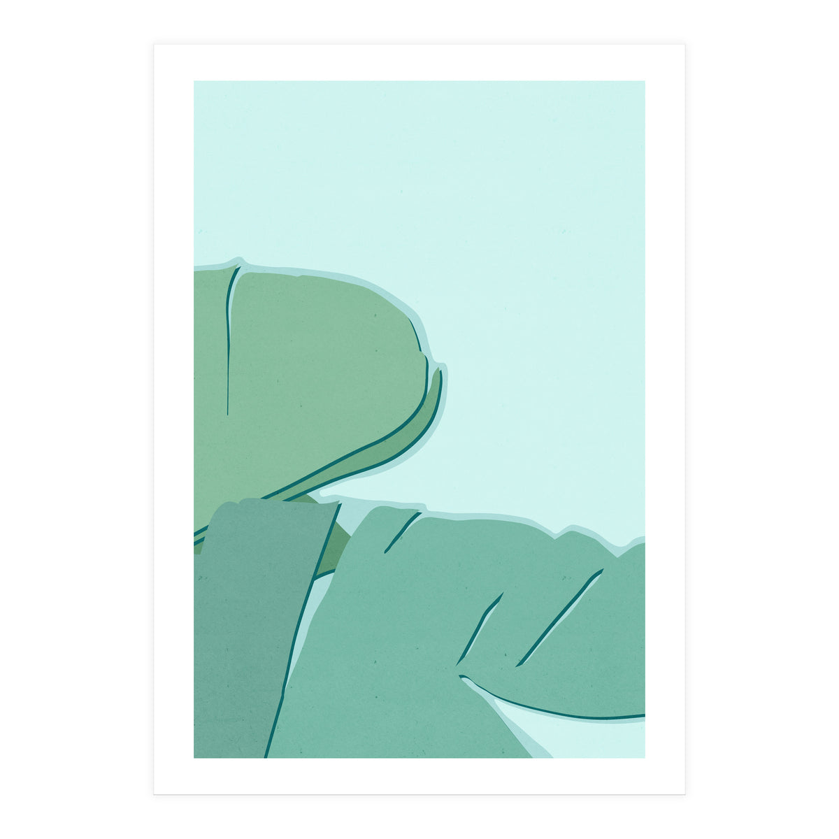 Abstract Banana Leaves Two - Greener Eden (Print Only)