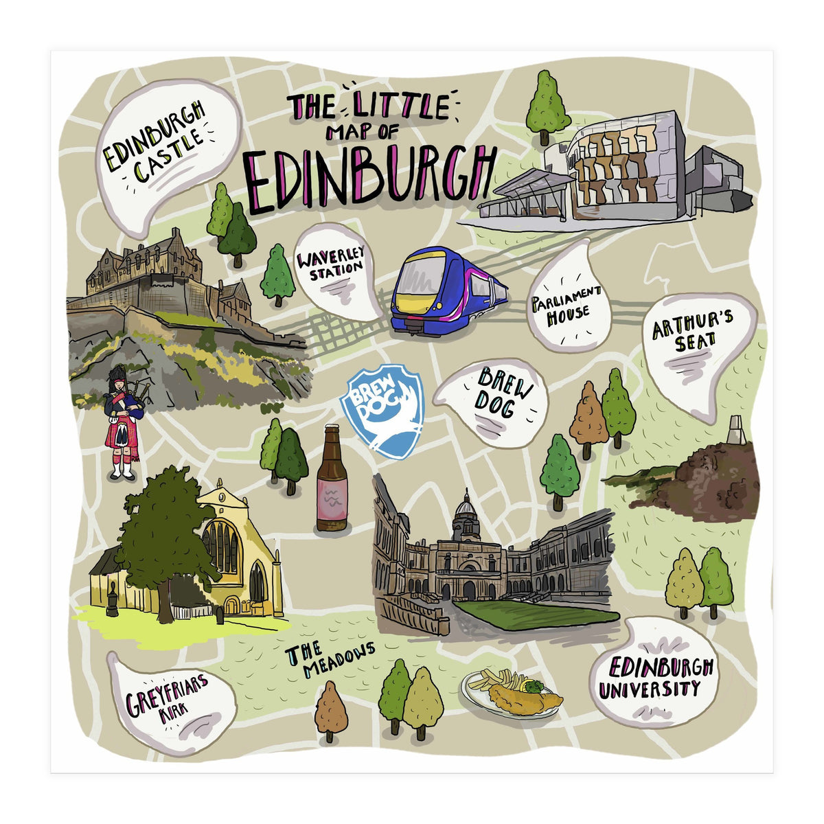 The Little Map of Edinburgh (Print Only)