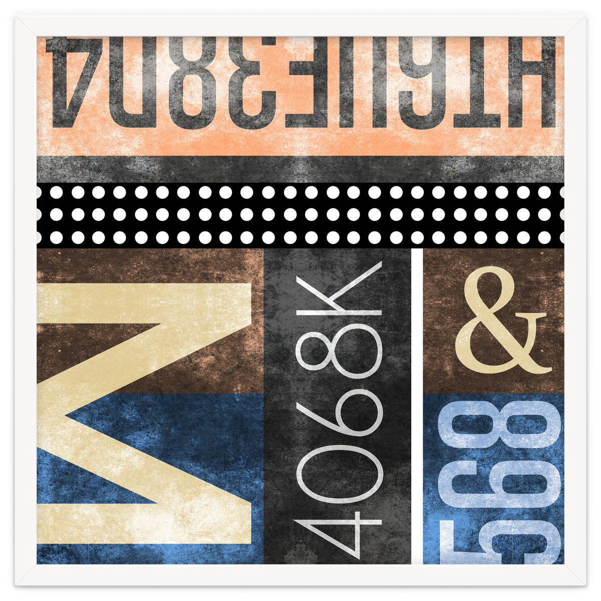 Typographic Industrial Abstract - M