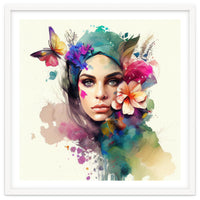 Watercolor Floral Arabian Woman #10