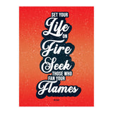 Set Your Life On Fire - Rumi Quote Typography (Print Only) thumbnail
