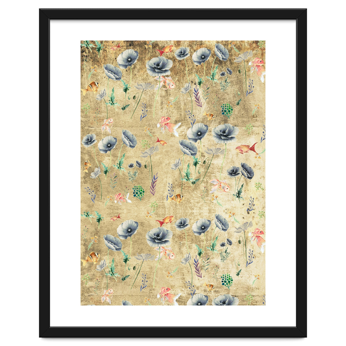 Fishes & Garden #Gold-plated