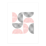 Half Moon Blush And Grey Abstract  (Print Only) thumbnail