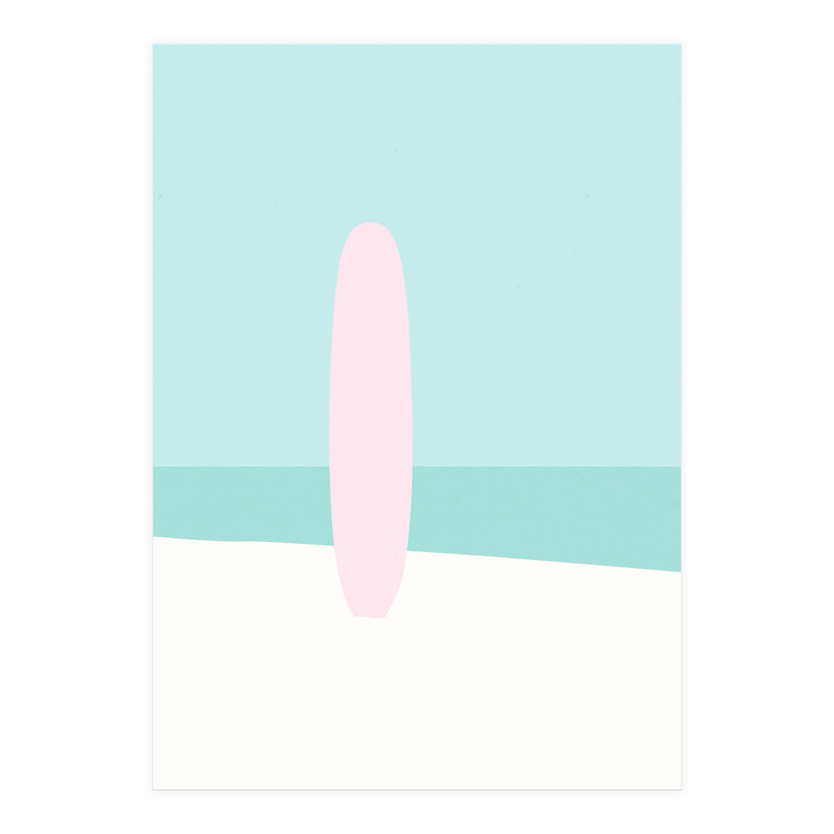 Minimal Surfboard - Turquoise Coast (Print Only)