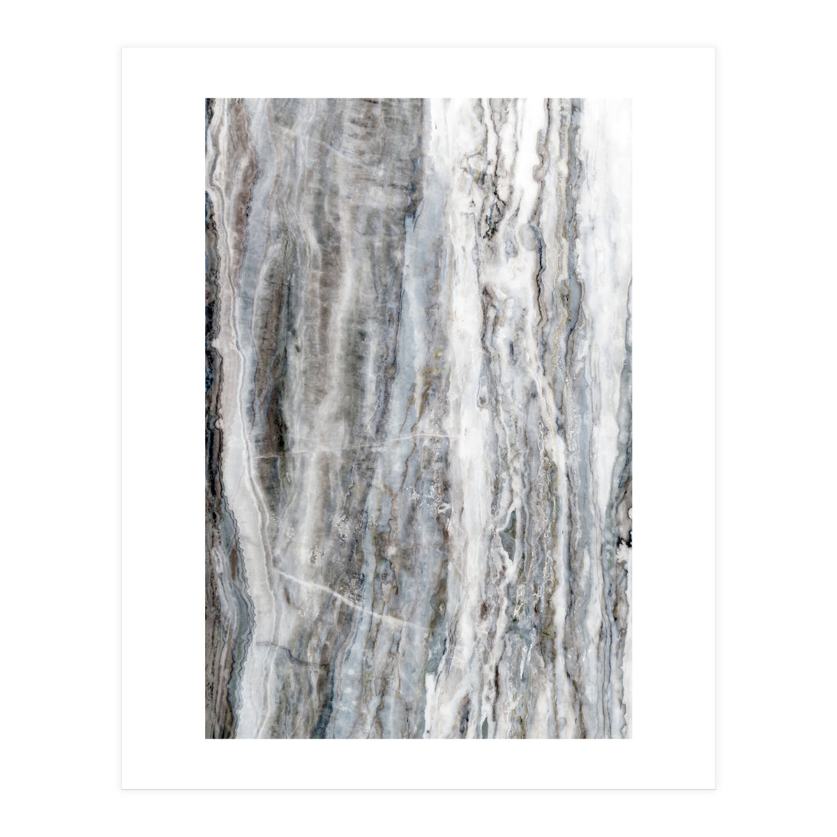 Marble Landscape II Blue and White (Print Only)