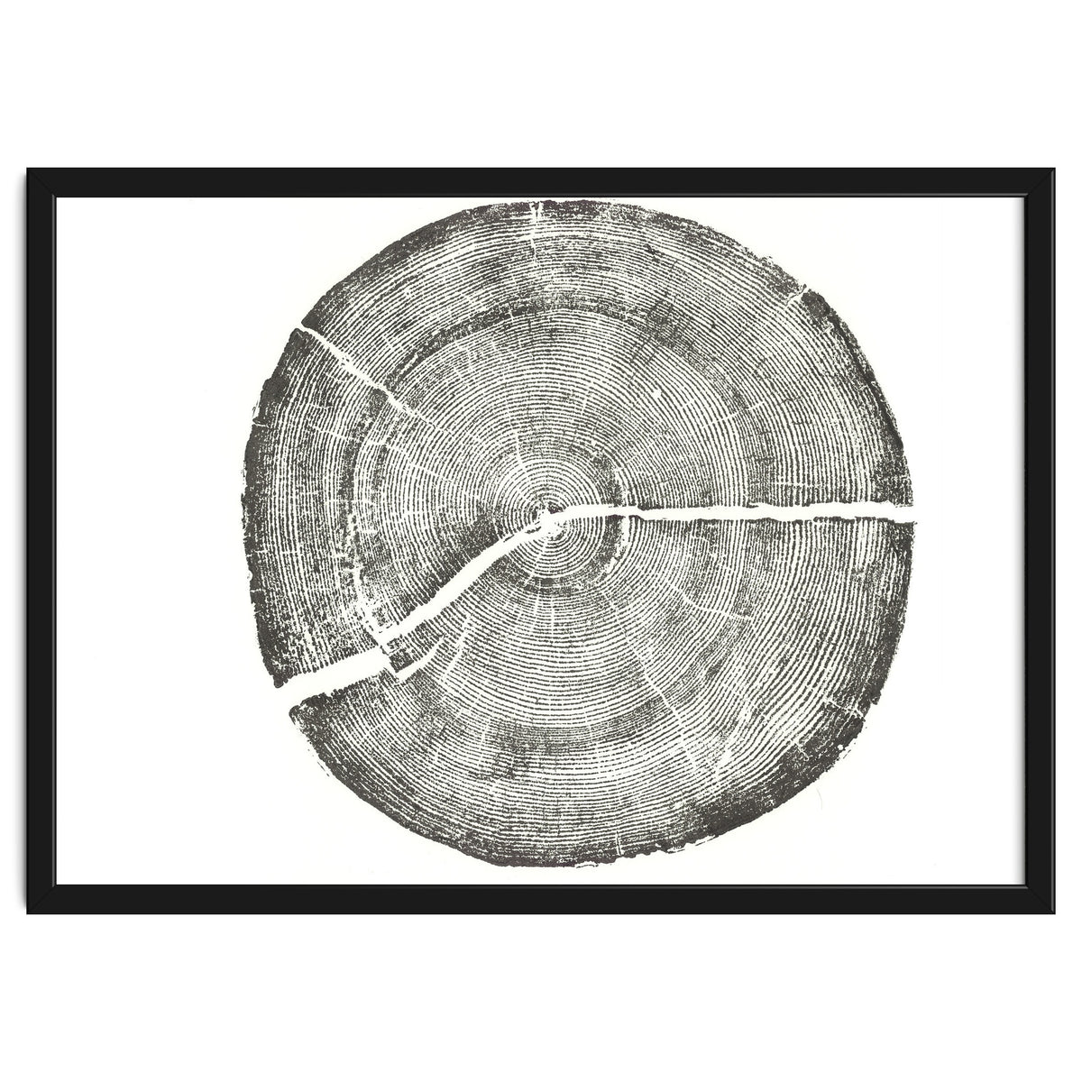 Rock Canyon, Tree Ring Print, Woodblock