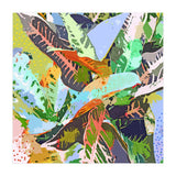 Jungle Plants, Tropical Nature Dark Botanical Illustration, Eclectic Colorful Forest Painting (Print Only) thumbnail