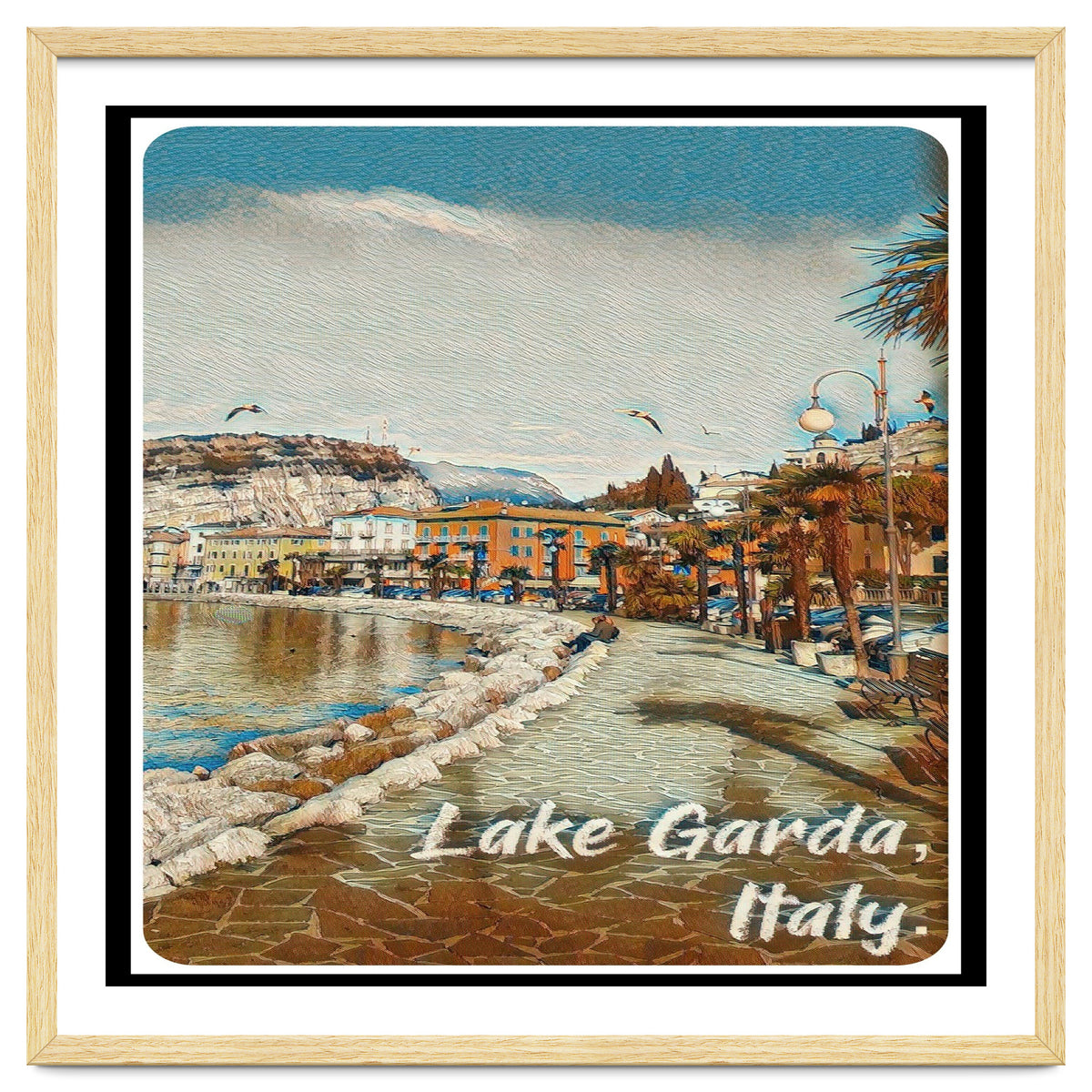 Birds And People On Lake Garda