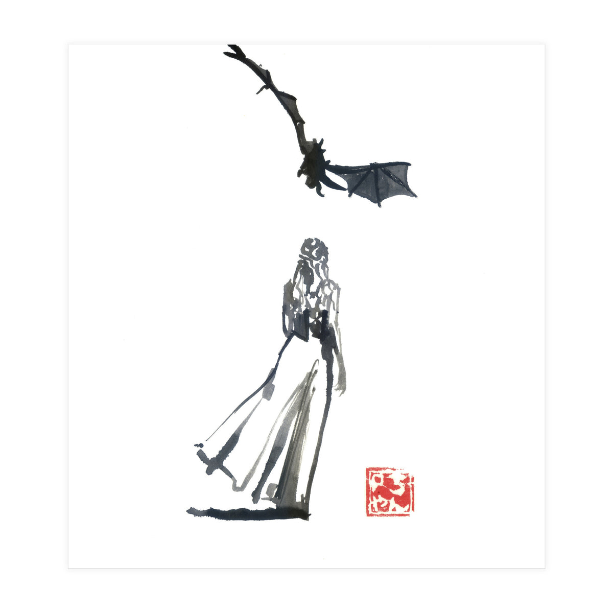daenerys targaryen and the dragon (Print Only)