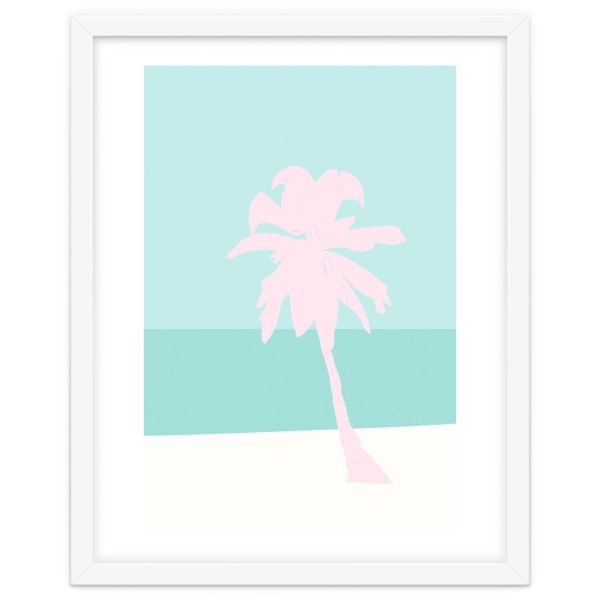 Minimal Palm Tree - Turquoise Coast