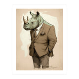 Dapper Rhino Fashion Sketch (Print Only) thumbnail