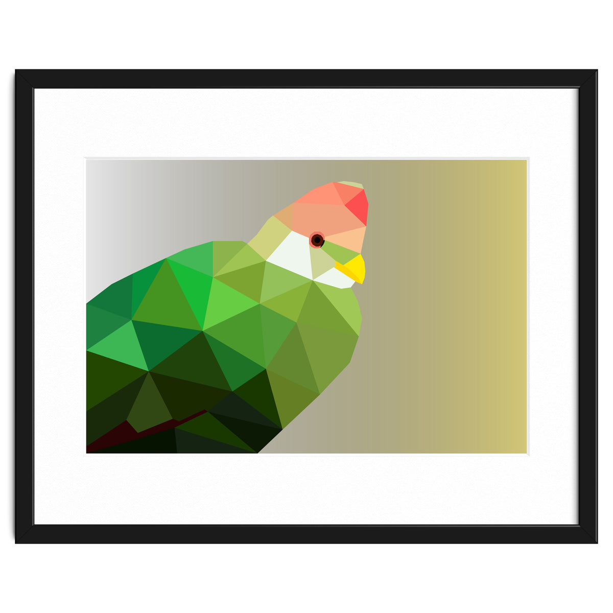 Red Crested Turaco Low Poly Art