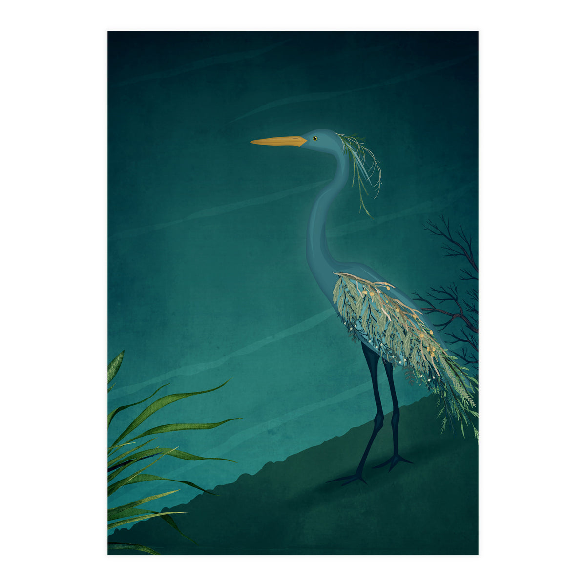 Camouflage:  The Crane (Print Only)